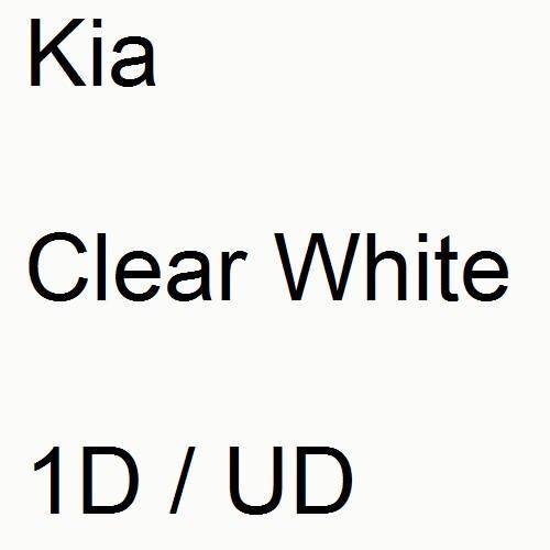 Kia, Clear White, 1D / UD.